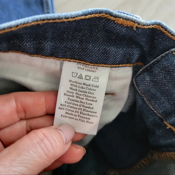 Everlane Men's Medium Wash Blue Denim Straight  Stretch Pants- Size 36 X 29 - Picture 8 of 9